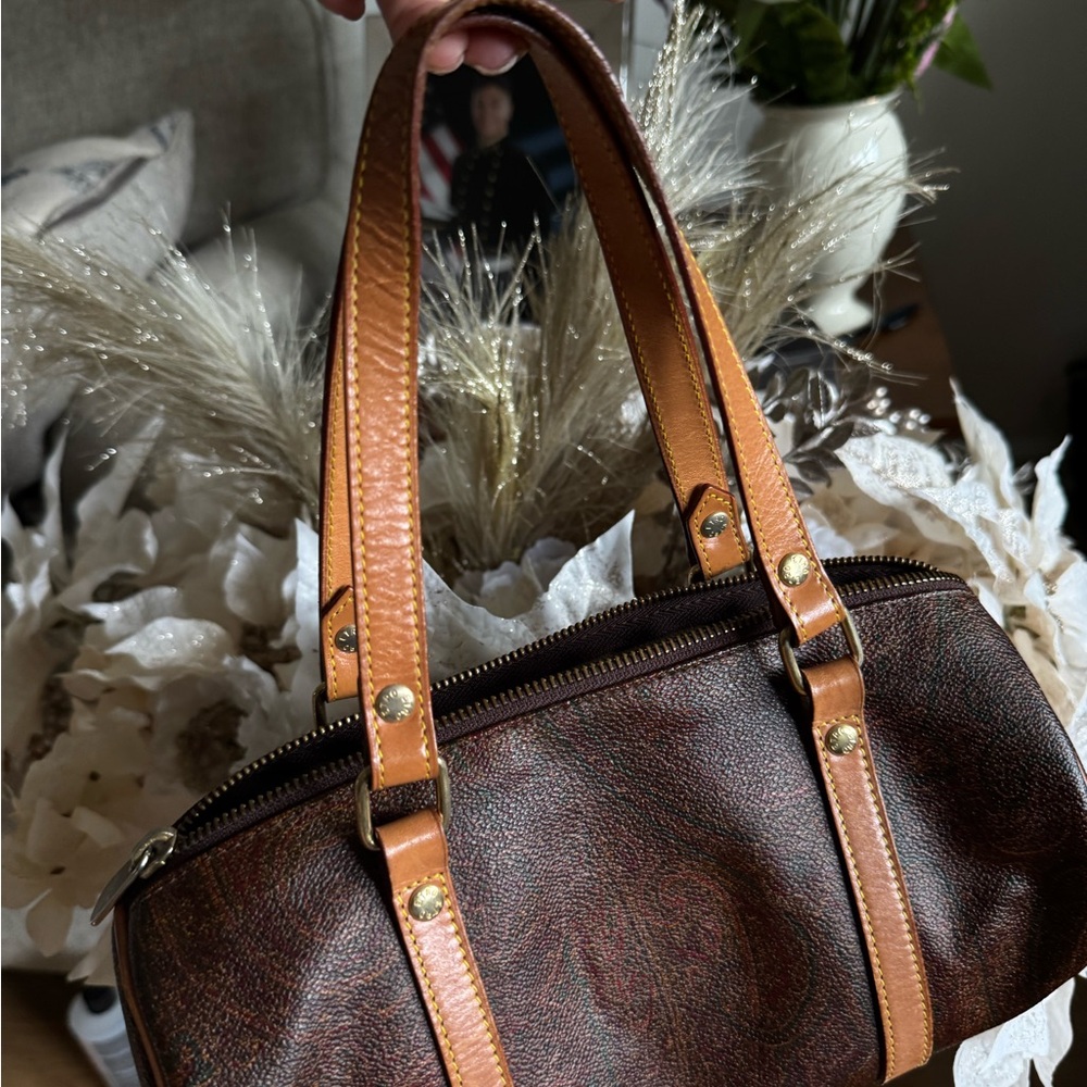 Etro Brown and Tan Shoulder Bag with Vintage Appeal